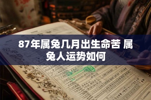 87年属兔几月出生命苦 属兔人运势如何