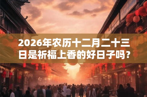 2026年农历十二月二十三日是祈福上香的好日子吗？