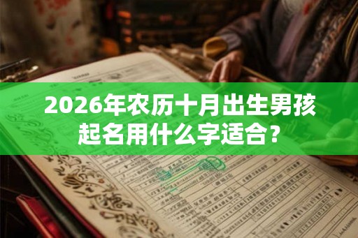 2026年农历十月出生男孩起名用什么字适合？