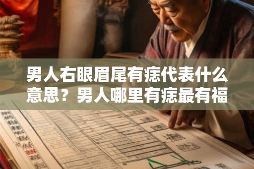 男人右眼眉尾有痣代表什么意思？男人哪里有痣最有福气？