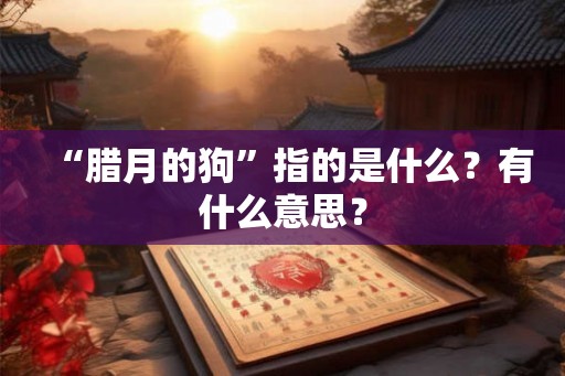 “腊月的狗”指的是什么?有什么意思? “腊月的狗”指的是什么?有什么意思?