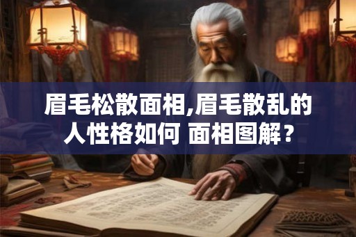 眉毛松散面相,眉毛散乱的人性格如何 面相图解？
