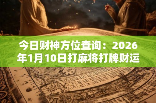 今日财神方位查询：2026年1月10日打麻将打牌财运方位