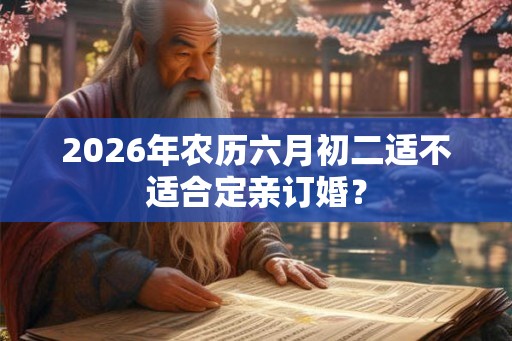 2026年农历六月初二适不适合定亲订婚？