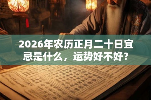 2026年农历正月二十日宜忌是什么，运势好不好？