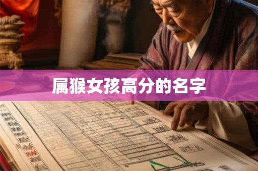 属猴女孩高分的名字