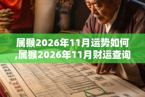 属猴2026年11月运势如何,属猴2026年11月财运查询