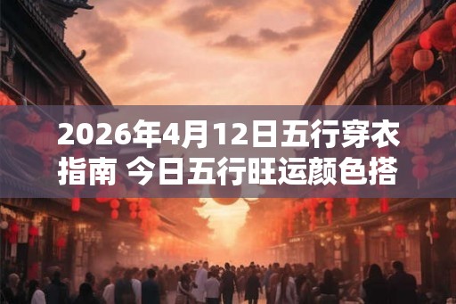 2026年4月12日五行穿衣指南 今日五行旺运颜色搭配 2026年4月12日五行穿衣指南 今日五行旺运颜色搭配