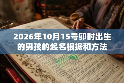2026年10月15号卯时出生的男孩的起名根据和方法