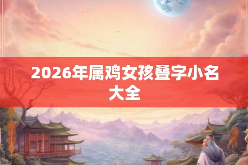 2026年属鸡女孩叠字小名大全
