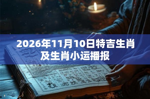 2026年11月10日特吉生肖及生肖小运播报