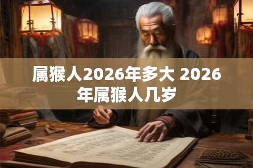 属猴人2026年多大 2026年属猴人几岁