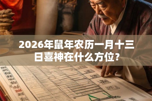 2026年鼠年农历一月十三日喜神在什么方位？