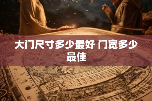 大门尺寸多少最好 门宽多少最佳