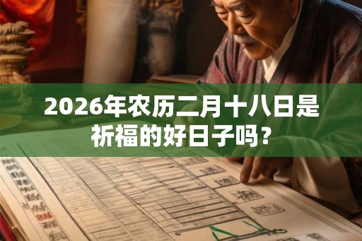 2026年农历二月十八日是祈福的好日子吗？