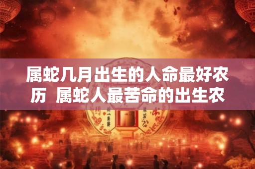 属蛇几月出生的人命最好农历  属蛇人最苦命的出生农历月份
