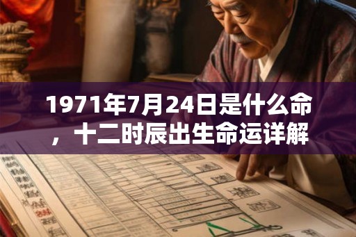 1971年7月24日是什么命，十二时辰出生命运详解