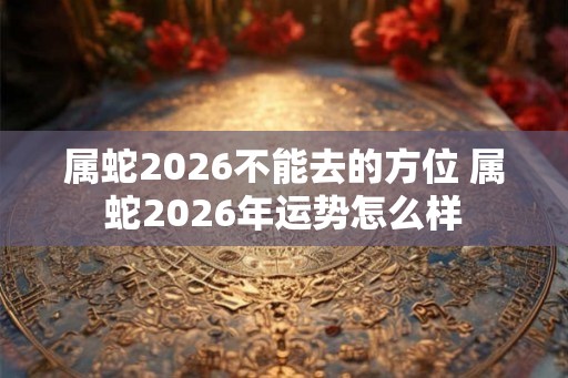 属蛇2026不能去的方位 属蛇2026年运势怎么样