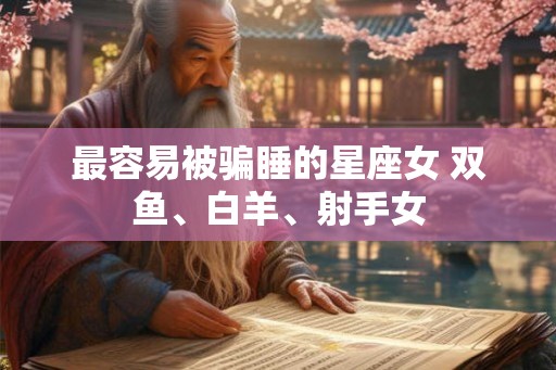 最容易被骗睡的星座女 双鱼、白羊、射手女 最容易被骗睡的星座女 双鱼、白羊、射手女