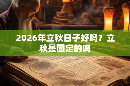 2026年立秋日子好吗？立秋是固定的吗