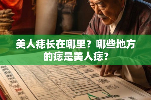 美人痣长在哪里？哪些地方的痣是美人痣？