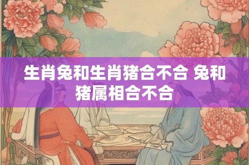 生肖兔和生肖猪合不合 兔和猪属相合不合