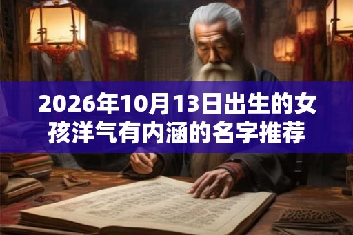 2026年10月13日出生的女孩洋气有内涵的名字推荐