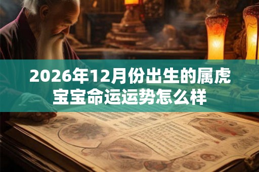 2026年12月份出生的属虎宝宝命运运势怎么样 2026年12月份出生的属虎宝宝命运运势怎么样