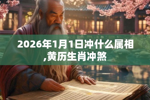 2026年1月1日冲什么属相,黄历生肖冲煞