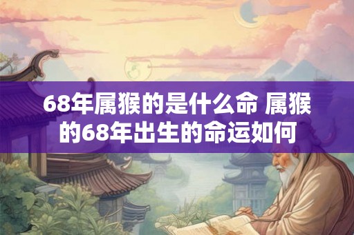68年属猴的是什么命 属猴的68年出生的命运如何 68年属猴的是什么命 属猴的68年出生的命运如何
