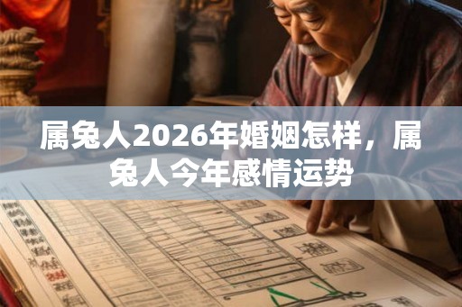 属兔人2026年婚姻怎样，属兔人今年感情运势