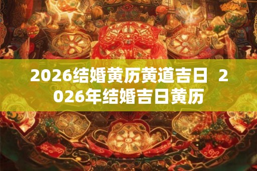 2026结婚黄历黄道吉日 2026年结婚吉日黄历 2026结婚黄历黄道吉日 2026年结婚吉日黄历