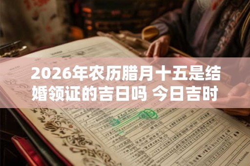 2026年农历腊月十五是结婚领证的吉日吗 今日吉时查询 2026年农历腊月十五是结婚领证的吉日吗 今日吉时查询