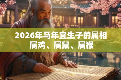 2026年马年宜生子的属相 属鸡、属鼠、属猴