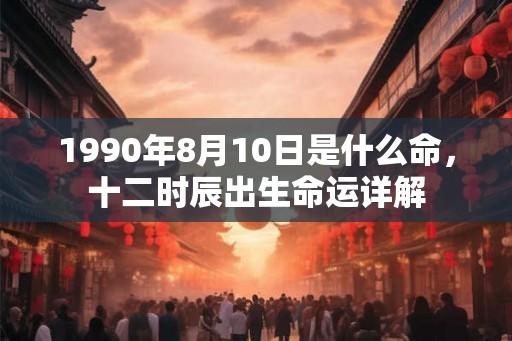 1990年8月10日是什么命，十二时辰出生命运详解