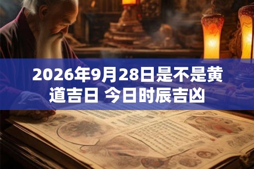 2026年9月28日是不是黄道吉日 今日时辰吉凶
