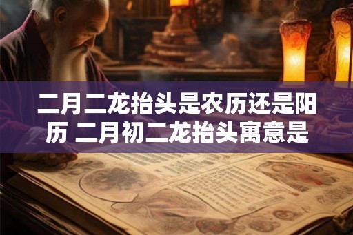 二月二龙抬头是农历还是阳历 二月初二龙抬头寓意是什么