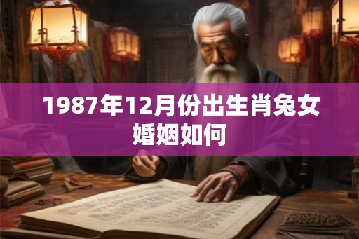 1987年12月份出生肖兔女婚姻如何
