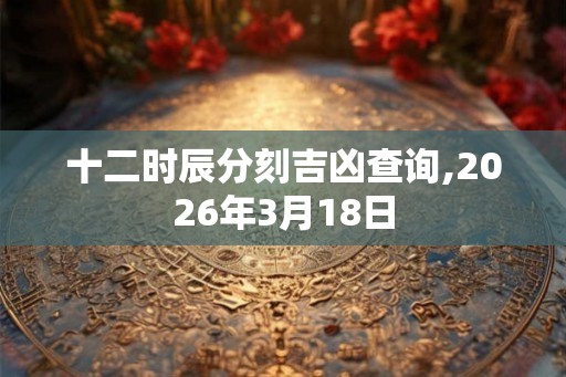 十二时辰分刻吉凶查询,2026年3月18日