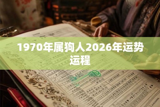 1970年属狗人2026年运势运程