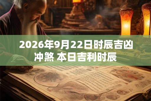 2026年9月22日时辰吉凶冲煞 本日吉利时辰