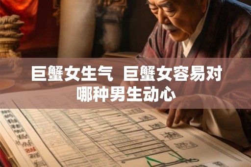 巨蟹女生气 巨蟹女容易对哪种男生动心 巨蟹女生气 巨蟹女容易对哪种男生动心