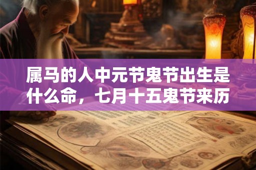 属马的人中元节鬼节出生是什么命，七月十五鬼节来历