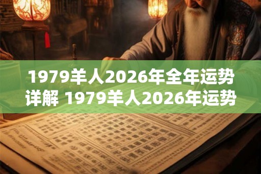 1979羊人2026年全年运势详解 1979羊人2026年运势如何