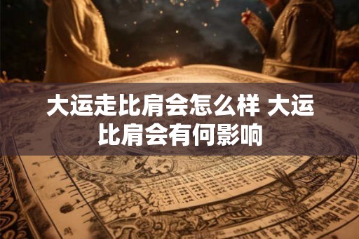 大运走比肩会怎么样 大运比肩会有何影响