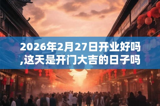 2026年2月27日开业好吗,这天是开门大吉的日子吗