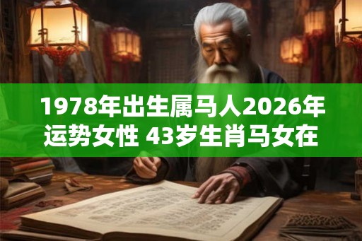 1978年出生属马人2026年运势女性 43岁生肖马女在2026年运气如何