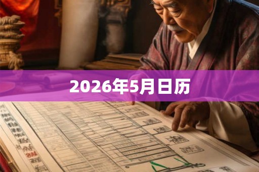 2026年5月日历 2026年5月日历
