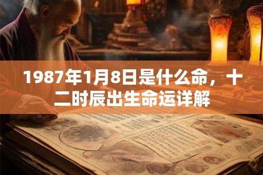 1987年1月8日是什么命，十二时辰出生命运详解
