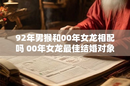92年男猴和00年女龙相配吗 00年女龙最佳结婚对象